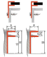 Алюм. профиль торец откр. F-тип 4мм 4,5м неанод